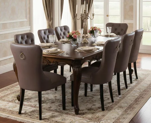 Miniatura 16 de EALSON Juego de 2 sillas de comedor modernas de cuero de mediados de siglo con patas de madera, sillas laterales de cocina tapizadas con ribete