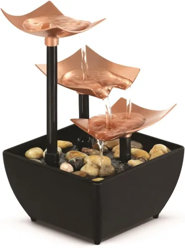 Miniatura 10 de Fuente de plata, iluminada, de relajación con piedras naturales, por HoMedics WFL-SLVS Envirascape Silver Springs