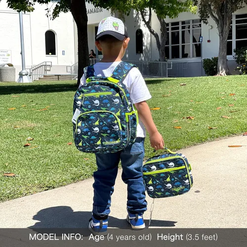 Miniatura 2 de mibasies Boys Backpack 5-8 Lightweight Kids Backpacks Boys - Boy Bookbag for Elementary School - Galaxy Dinosaur