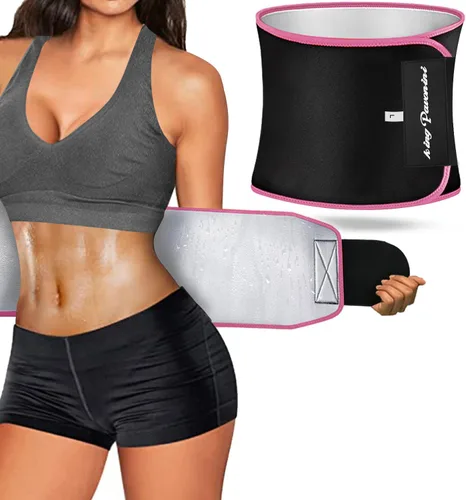 Miniatura 9 de KingPavonini - Faja reductora de cintura para mujeres y entrenador de cintura para hombres, cinturón de sudor talla grande, actualizado Naranja