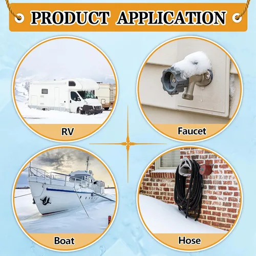Miniatura 7 de Kit de acondicionamiento para el invierno de RV, adaptador de soplado de aspersor de 12 pulgadas con válvula de cierre, kit de preparación de Verde