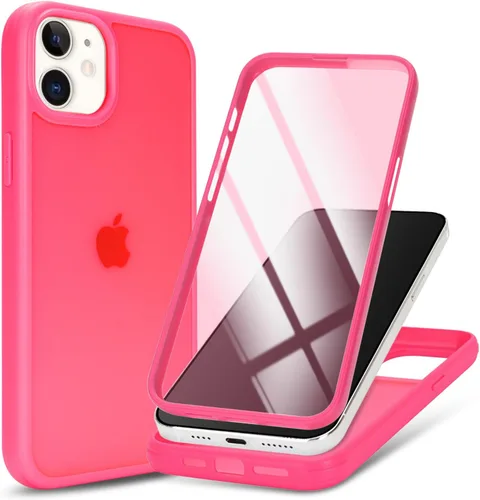 Miniatura 29 de Funda para iPhone 13 mini con protector de pantalla integrado y protección de cuerpo completo, para Apple iPhone 13 Mini, fundas para hombres, Rojo