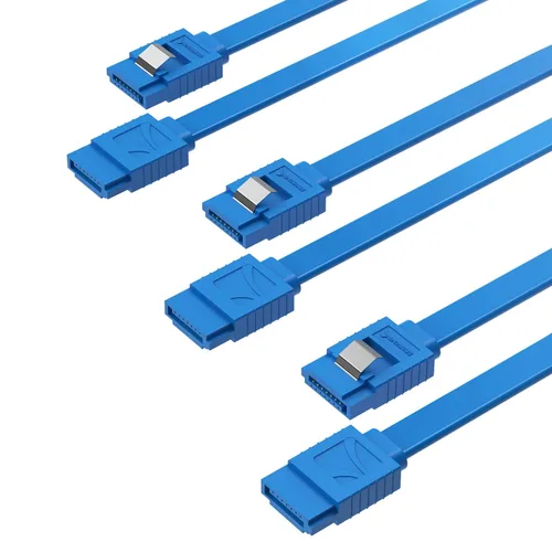 Miniatura 9 de SABRENT Cable de datos SATA III (6 Gbit/s) en ángulo recto con pestillo de bloqueo para unidades HDD/SSD/CD y DVD