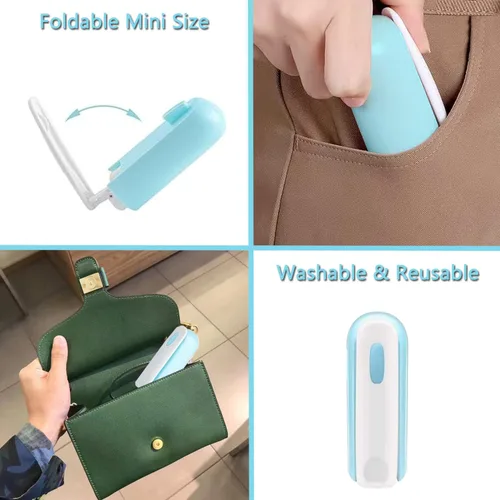 Miniatura 7 de Paquete de 3 rodillos de pelusa lavables reutilizables, rodillos de gel pegajosos, removedor de pelusas de pelo de mascotas para gatos, perros
