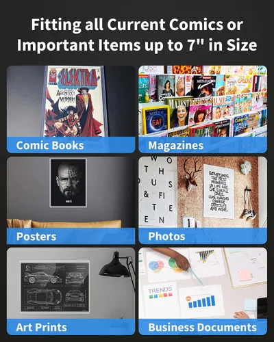 Miniatura 7 de Protectores rígidos superiores para cómics modernos, fundas protectoras rígidas para almacenamiento y exhibición de cómics, paquete de 10