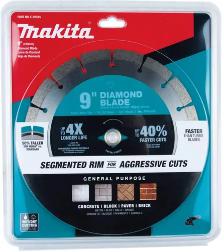 Miniatura 2 de Makita E-02515 Hoja de diamante de 9", segmentada, de uso general