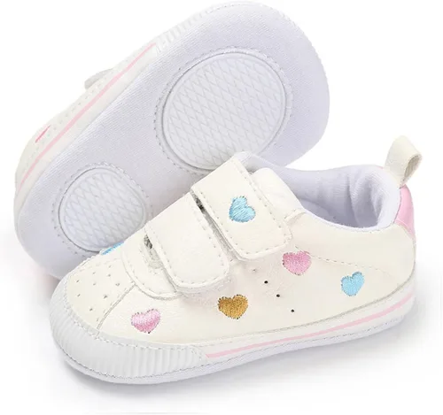 Miniatura 4 de E-FAK Zapatos de bebé para niños y niñas, zapatillas para bebés, suela de goma antideslizante, zapatos de cuna para primeros pasos de niños pequeños