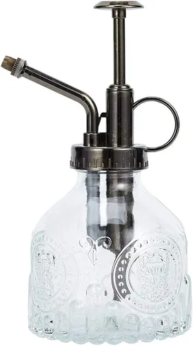 Miniatura 7 de Botella de vidrio con rociador para regar plantas, 6.5 pulgadas de alto, con bomba superior para plantas de interiores y exteriores