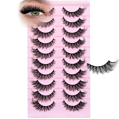 Miniatura 8 de Pestañas naturales de ojo de zorro pestañas postizas de banda transparente, pestañas postizas de ojo de gato, extensiones de pestañas Foxy, 7 pares