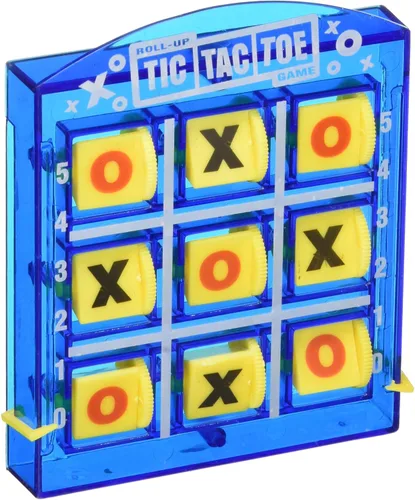 Miniatura 3 de JA-RU Mini juegos de mesa clásicos portátiles de Tic Tac Toe (paquete de 1) para niños. Juegos de viaje de tamaño pequeño. Relleno de calcetín