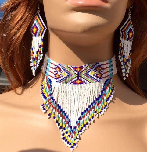 Miniatura 5 de Collar con cuentas de semillas de estilo nativo