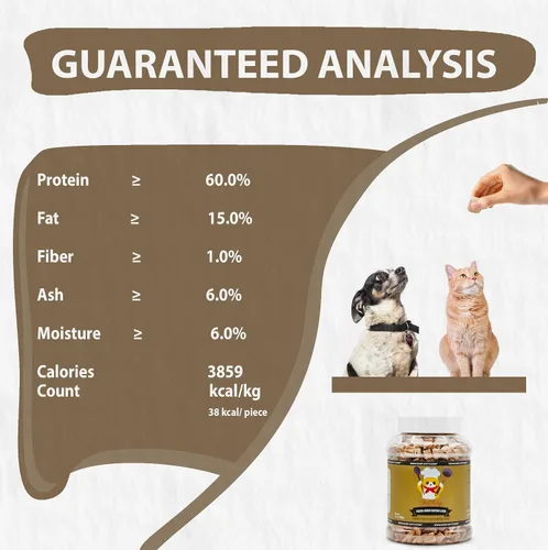 Miniatura 9 de Golosinas de hígado de pollo liofilizadas para gatos y perros, 100% grado humano, un solo ingrediente, alto en proteínas, aperitivo saludable, sin