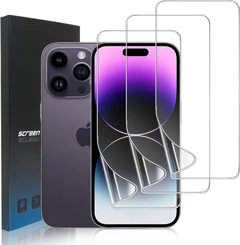 Miniatura 21 de Paquete de 3 protectores de pantalla de película de hidrogel para iPhone 16 Pro Max, protector de pantalla transparente de TPU suave para iPhone 16