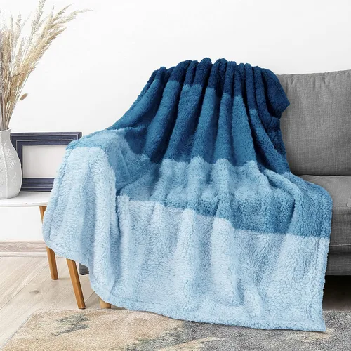 Miniatura 44 de PAVILIA - Manta de sherpa para sofá, gris esponjosa y cálida, manta de felpa suave para cama, acogedora, súper suave y ligera, manta decorativa