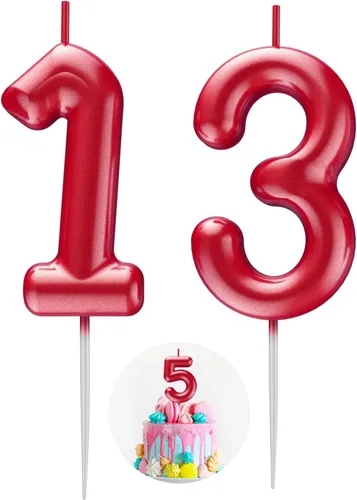 Miniatura 116 de Velas número 2 arcoíris con número 3D de feliz cumpleaños para decoración de fiesta de pastel de cumpleaños, suministros de celebración