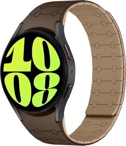 Miniatura 19 de Amizee No Gap Band Compatible con Samsung Galaxy Watch Ultra (2025/2024) Correa de 47mm, Correa de silicona deportiva magnética de 22mm para mujeres