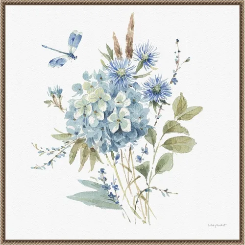 Miniatura 11 de Amanti Art Lisa Audit - Lienzo enmarcado para pared, 16 x 16 pulgadas, azul bohemio 04A (Ramo de flores) por Lisa Audit, lienzo enmarcado