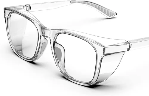 Miniatura 8 de TOREGE Gafas de seguridad para hombres, transparentes, antivaho y luz azul, resistentes a los arañazos, para mujeres, enfermeras