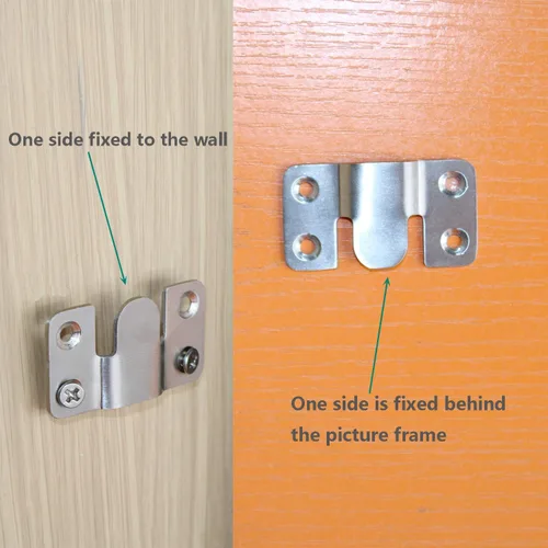 Miniatura 6 de Soporte de montaje empotrado para muebles, gancho de acero inoxidable para colgar fotos, accesorios de montaje en pared para cabecero, gancho