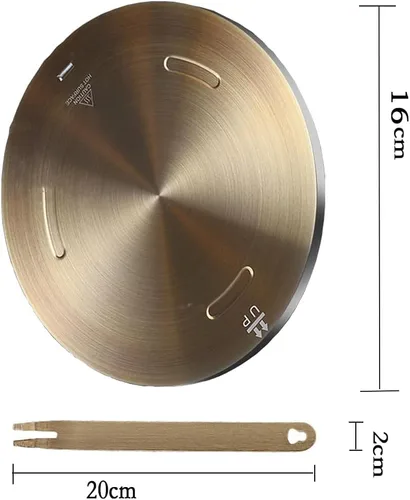 Miniatura 2 de Placa Difusora de Calor de 6.3 Pulgadas, Grouarty Adaptador de Inducción de Cocina de Acero Inoxidable Placa Difusora para Cocina Eléctrica de Gas