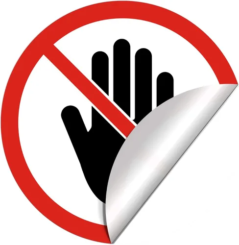 Miniatura 4 de dealzEpic - Adhesivo con texto en inglés "Do Not Touch" - Adhesivo autoadhesivo redondo de vinilo autoadhesivo - 1.6 in (1.57 pulgadas) de diámetro
