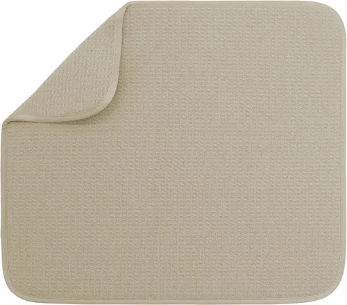 Miniatura 20 de S&T INC. Tapete de microfibra para secado de platos, reversible y absorbente para cocina, de 16 x 18 pulgadas, color negro