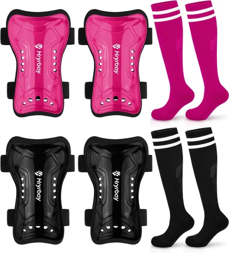 Miniatura 11 de Hryrbay Kids Soccer Shin Guards and Socks Toddler Soccer Shin Pads Protective Defender Gear for Boys Girls Ages 3-15 Great for Training, Matches