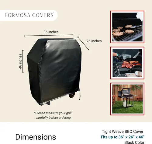 Miniatura 4 de Formosa - Funda impermeable para parrilla independiente para barbacoa, duradera y grande, protege tu barbacoa, S se adapta a parrillas de Weber
