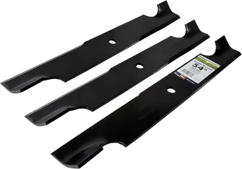 Miniatura 8 de MaxPower 561149B Juego de 3 cuchillas para cortacéspedes Bad Boy de 54", sustituye al OEM no. 038-0005-00, negro
