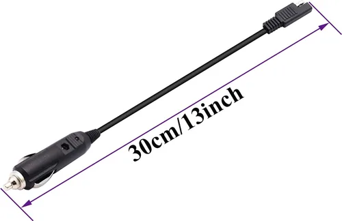Miniatura 2 de Cable de encendedor de cigarrillos SAE, enchufe macho de encendedor de cigarrillos de 12 V a SAE de 2 pines, conector de desconexión rápida