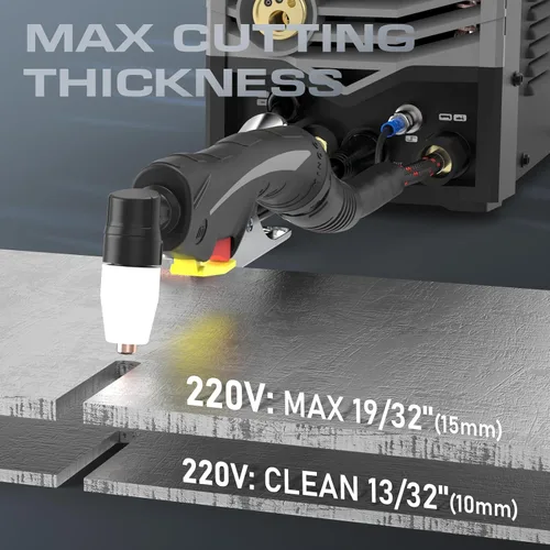 Miniatura 4 de Sunstac Cortador de plasma 5 en 1 y soldador combinado, CUT/TIG/MIG/Flux MIG/MMA, cortador de plasma 50A, TIG y MIG de 200 A, soldador STICK de 180