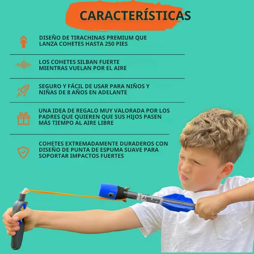 Miniatura 4 de Lanzador de cohetes de juguete para niños: los mejores juguetes al aire libre lanzacohetes y juegos de cohetes de espuma para niños y niñas de todas