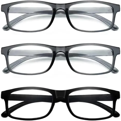 Miniatura 8 de Paquete de 3 lentes de lectura con bloqueo de luz azul, lentes de lectura para mujeres y hombres, filtro antirayos ultravioleta/reflejo, anteojos