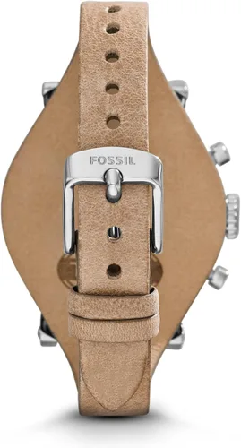 Miniatura 3 de Fossil Reloj de cuarzo con cronógrafo de acero inoxidable y cuero para mujer