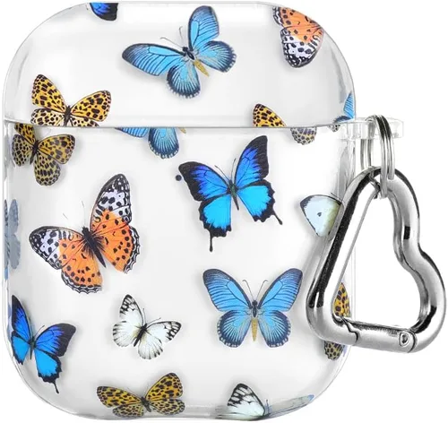 Velvet Caviar Funda compatible con AirPods de 2ª y 1ª generación, bonita funda protectora dura para mujeres, sueños de mariposas