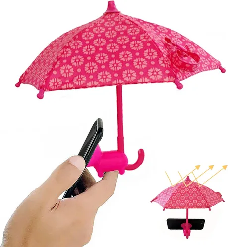 Miniatura 8 de Paraguas de teléfono para el sol, sombrilla de teléfono celular con soporte universal ajustable de ventosa para iPhone, iPad, Gopro