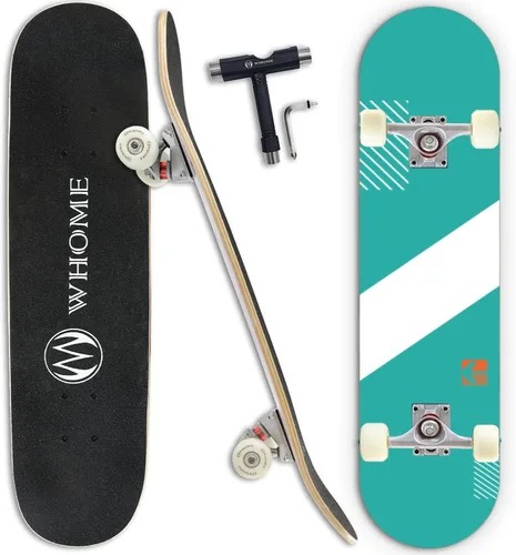 Miniatura 10 de WHOME Pro - Patineta completa para adultos, jóvenes y niños principiantes, de 31 pulgadas, doble patada, cóncava, 8 capas de arce duro alpino, rosa