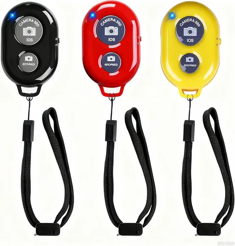 Miniatura 9 de Obturador remoto para teléfonos inteligentes y tabletas (paquete de 9 colores), AOQIYUE - Control remoto inalámbrico para cámara compatible