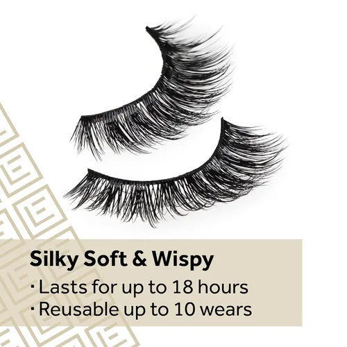 Miniatura 4 de Eylure Luxe Silk Marquise - Pestañas reutilizables, adhesivo incluido, 1 par