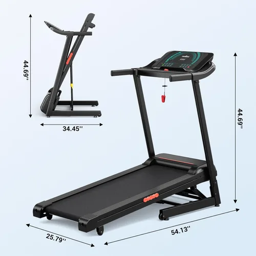Miniatura 7 de THERUN Cinta de correr con inclinación, caminadora inclinada, cintas de correr motorizadas sin escobillas para un funcionamiento silencioso