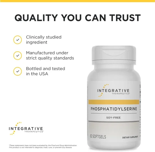 Miniatura 6 de Integrative Therapeutics Fosfatidilserina - Suplemento de apoyo para la función cognitiva y el estrés mental* - derivado de lecitina de girasol - 60