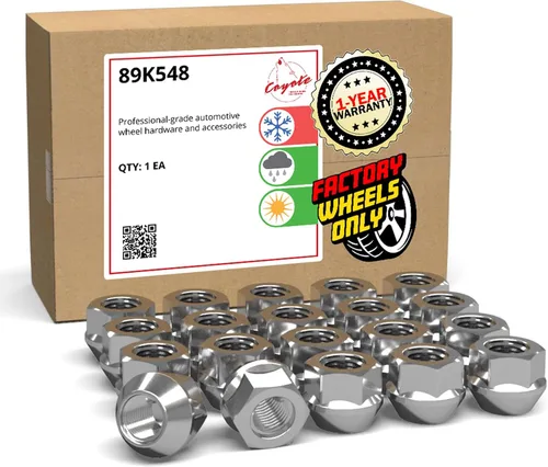 Miniatura 13 de Wheel Accessories Parts 20 tuercas de llanta M14x1.5 14x1.5 rosca OEM estilo fábrica 1.65" largo negro 7/8" 0.866 in hexagonal para Jeep Wrangler