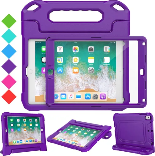 Miniatura 11 de SUPLIK Funda para niños para iPad de 5ª/6ª generación (9.7 pulgadas, 2017/2018), iPad Air 1 y Air 2 y Pro 9.7 Funda con protector de pantalla, Verde
