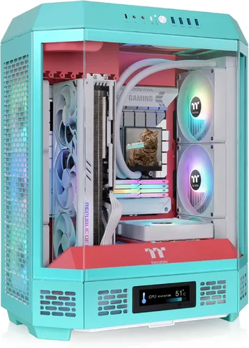 Miniatura 46 de Thermaltake Torre 600 Rosa Burbuja, torre media; 2x140mm ventiladores CT incluidos; soporte para radiador de 420mm; espacio para GPU de 400mm