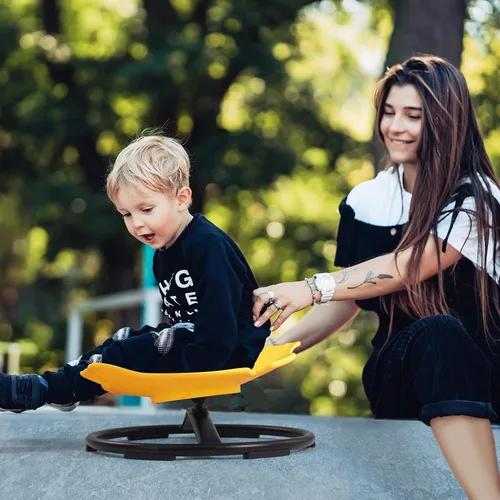Miniatura 2 de Silla giratoria sensorial para niños con autismo y TDAH, silla giratoria para uso en interiores y exteriores, juguetes para sentarse y girar, sillas