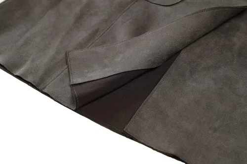 Miniatura 6 de Charis Allure Chaleco largo de gamuza sin mangas para mujer, con solapa y parte delantera abierta