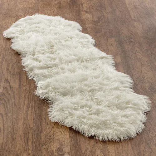 Miniatura 10 de Chanasya Alfombra de piel sintética súper suave de piel de oveja sintética para sofá, taburete, tocador, silla, lujosa alfombra mullida para sala