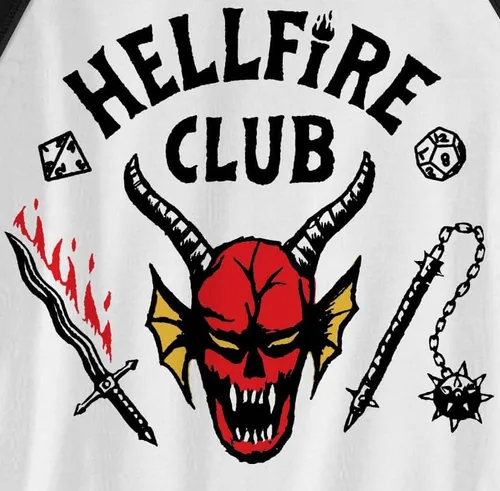 Miniatura 5 de Stranger Things Camiseta de manga larga raglán para adulto Hellfire Club