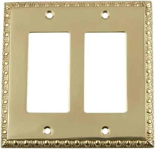 Miniatura 20 de Nostalgic Warehouse Egg & Dart Deco - Cubierta para placa de interruptor de salida eléctrica Bronce intemporal
