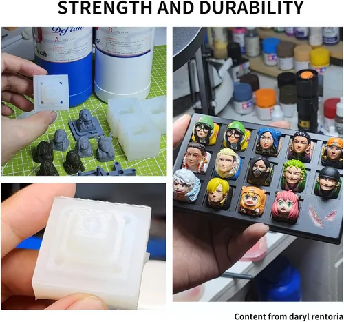 Miniatura 4 de Kit de fabricación de moldes de silicona Siraya Tech Defiant 15 Platinum, seguro para alimentos, dureza Shore A 15, ideal para proyectos de resina